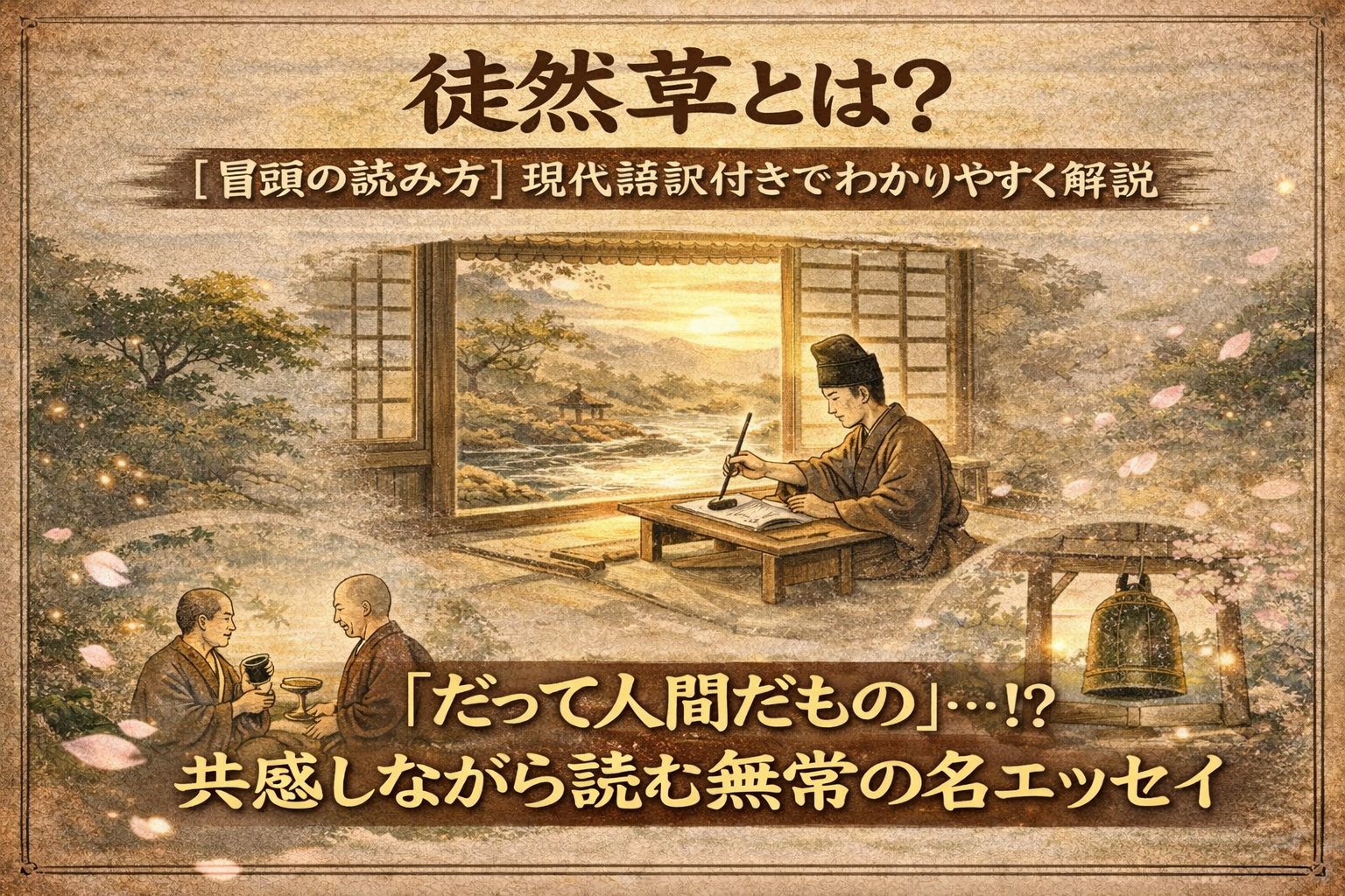 徒然草とは？【冒頭の読み方】現代語訳付きでわかりやすく解説