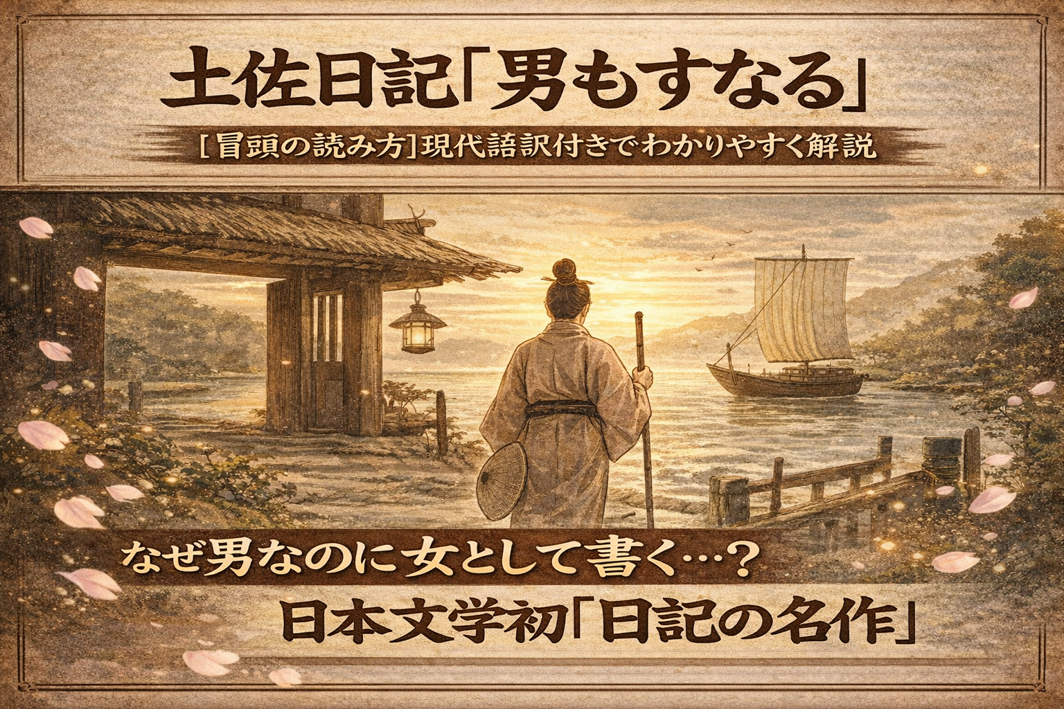 土佐日記「男もすなる」【冒頭の読み方】現代語訳付きでわかりやすく解説
