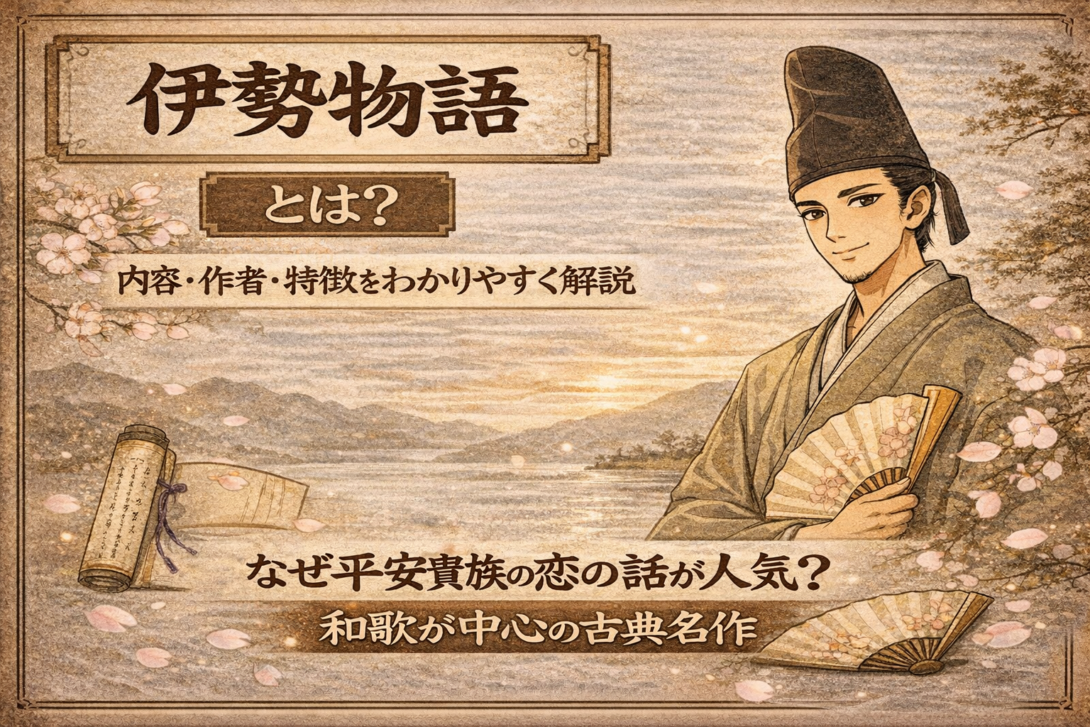 ストーリー把握！『伊勢物語』とは？内容・作者・特徴をわかりやすく解説
